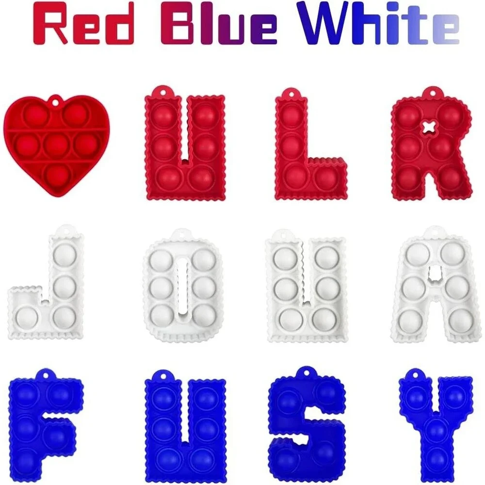 12-Pack 4th of July Mini Pop Fidget Toys for Kids Fourth of July Party Favors Gi